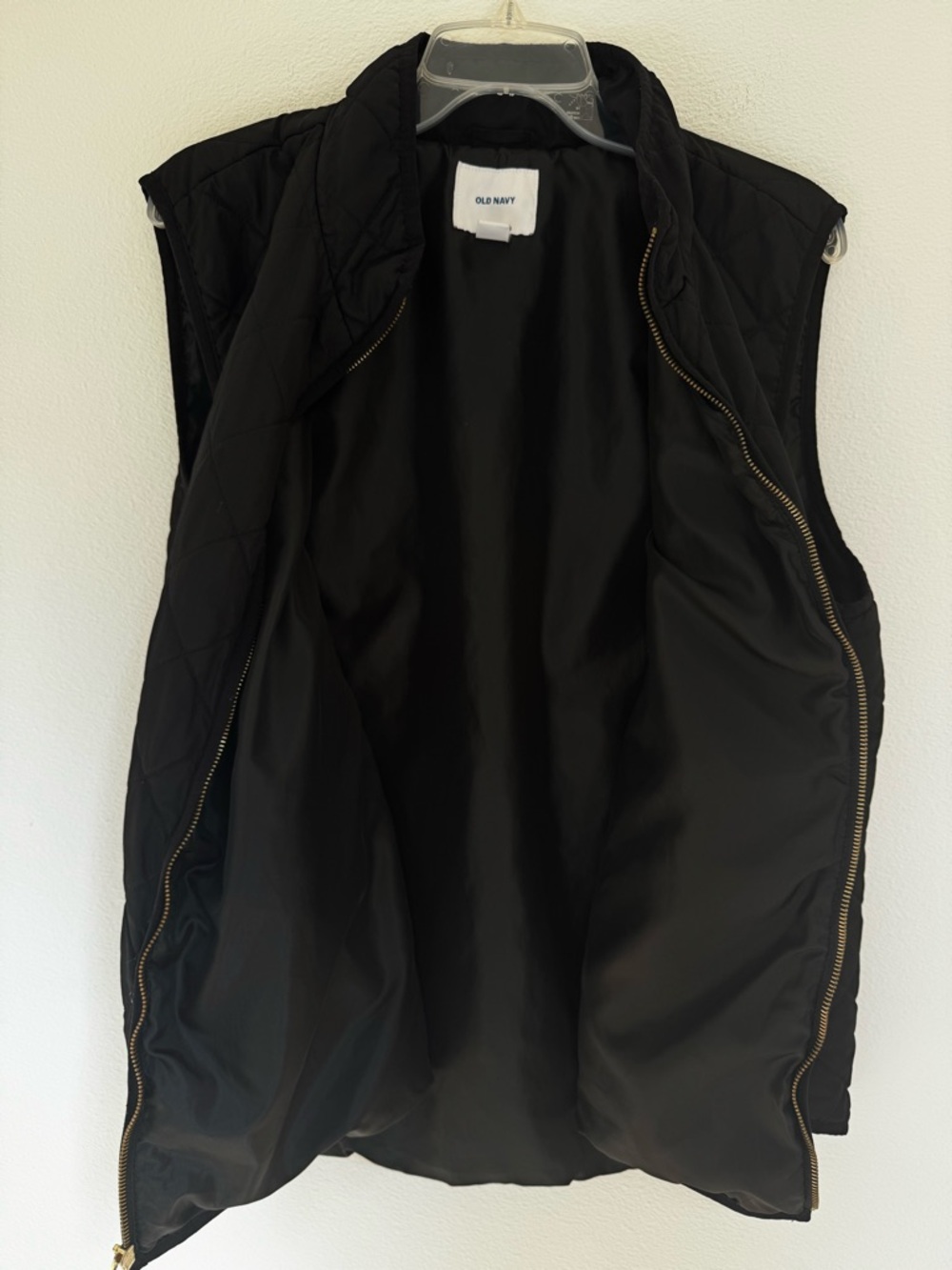 Old Navy Full-zip Quilted Black Vest- Size XXL - Picture 3 of 4